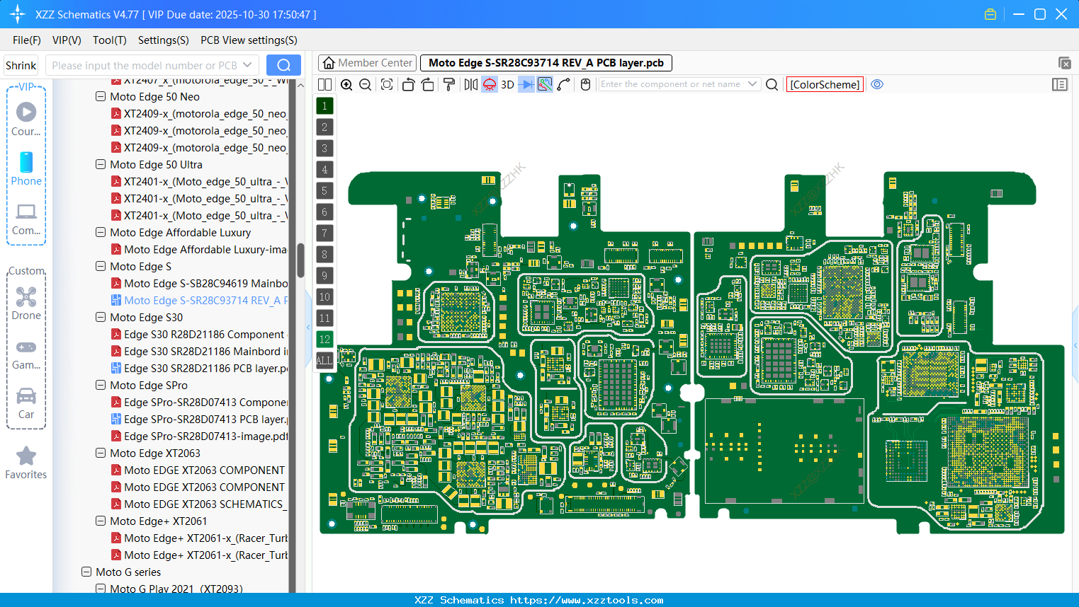 Motorola Moto Edge S-SR28C93714 REV_A PCB Layer